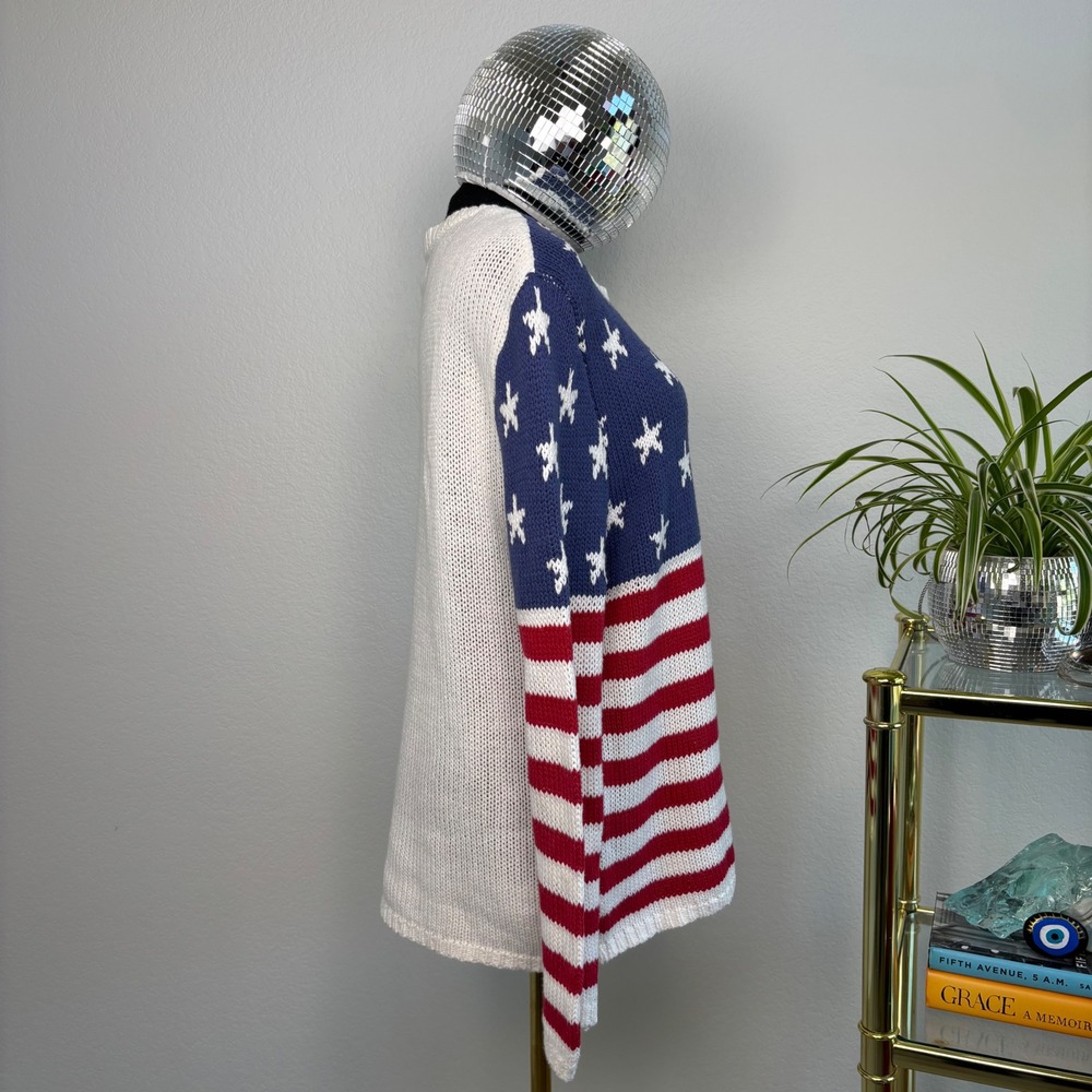 Grayson Threads American Flag Sweater | Womens Large, Patriotic Stars Stripes - Picture 4 of 16